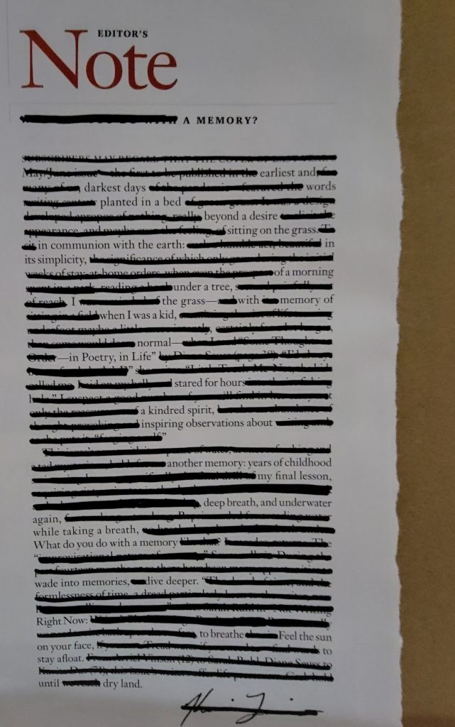 blackout poetry sample